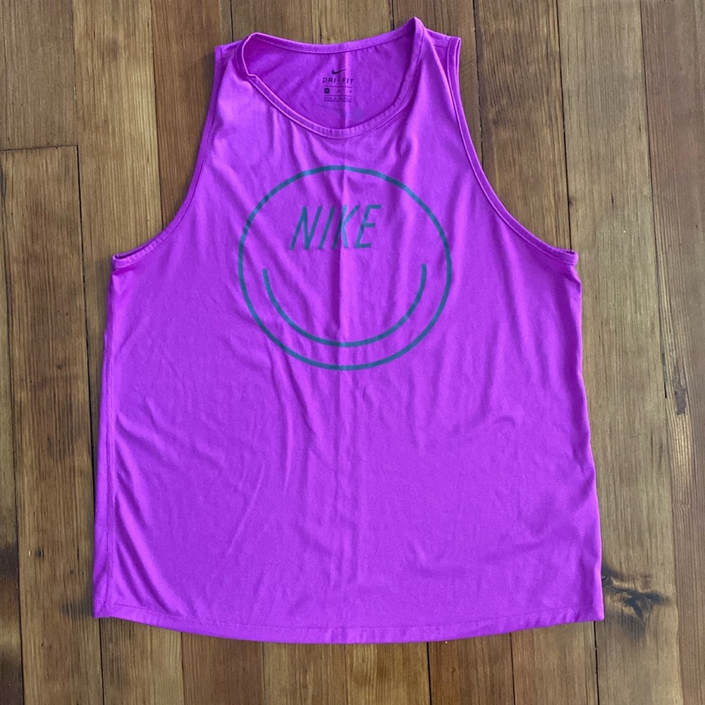 Nike Sleeveless Tank Top with Graphic Smiley Face